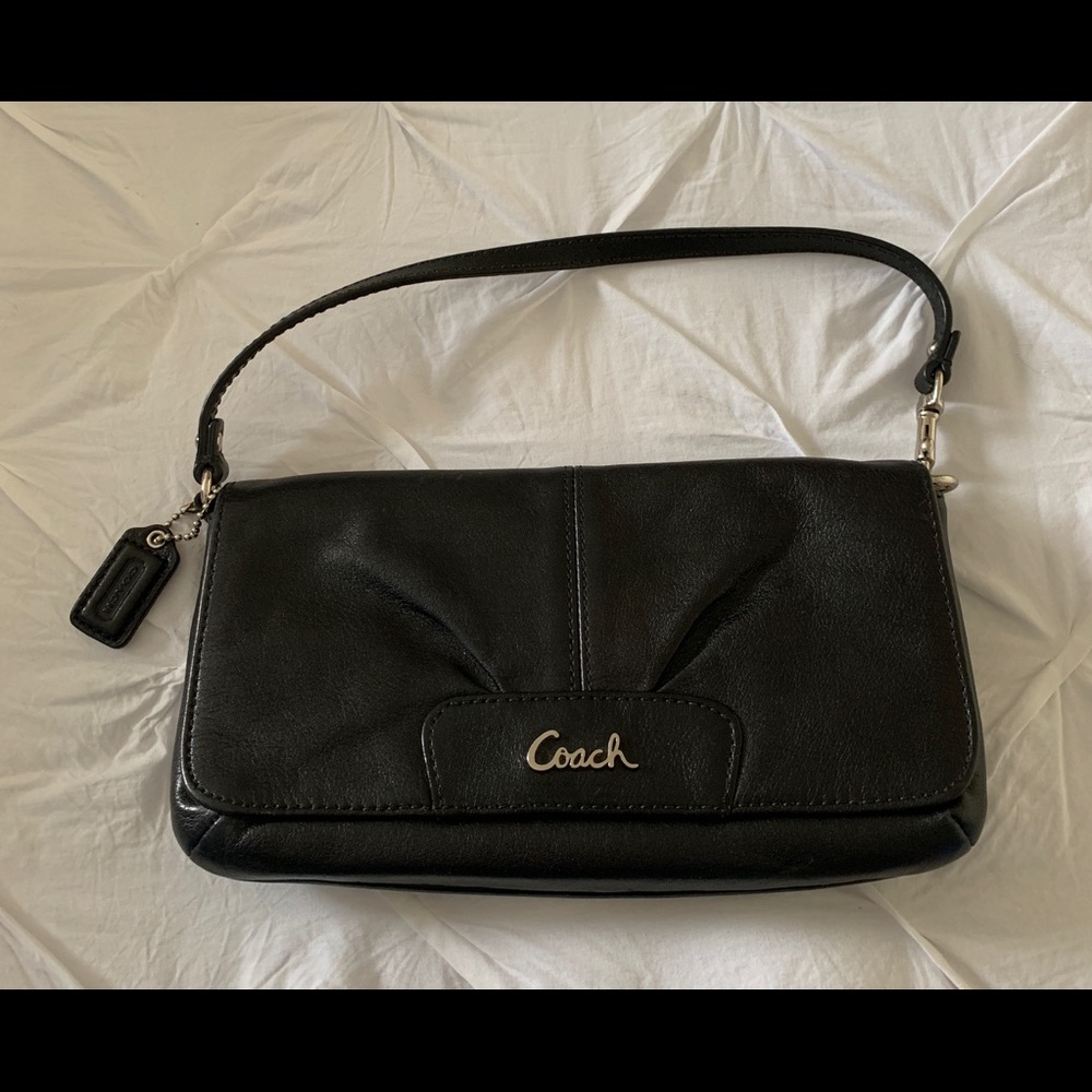 Like new black Coach wristlet!